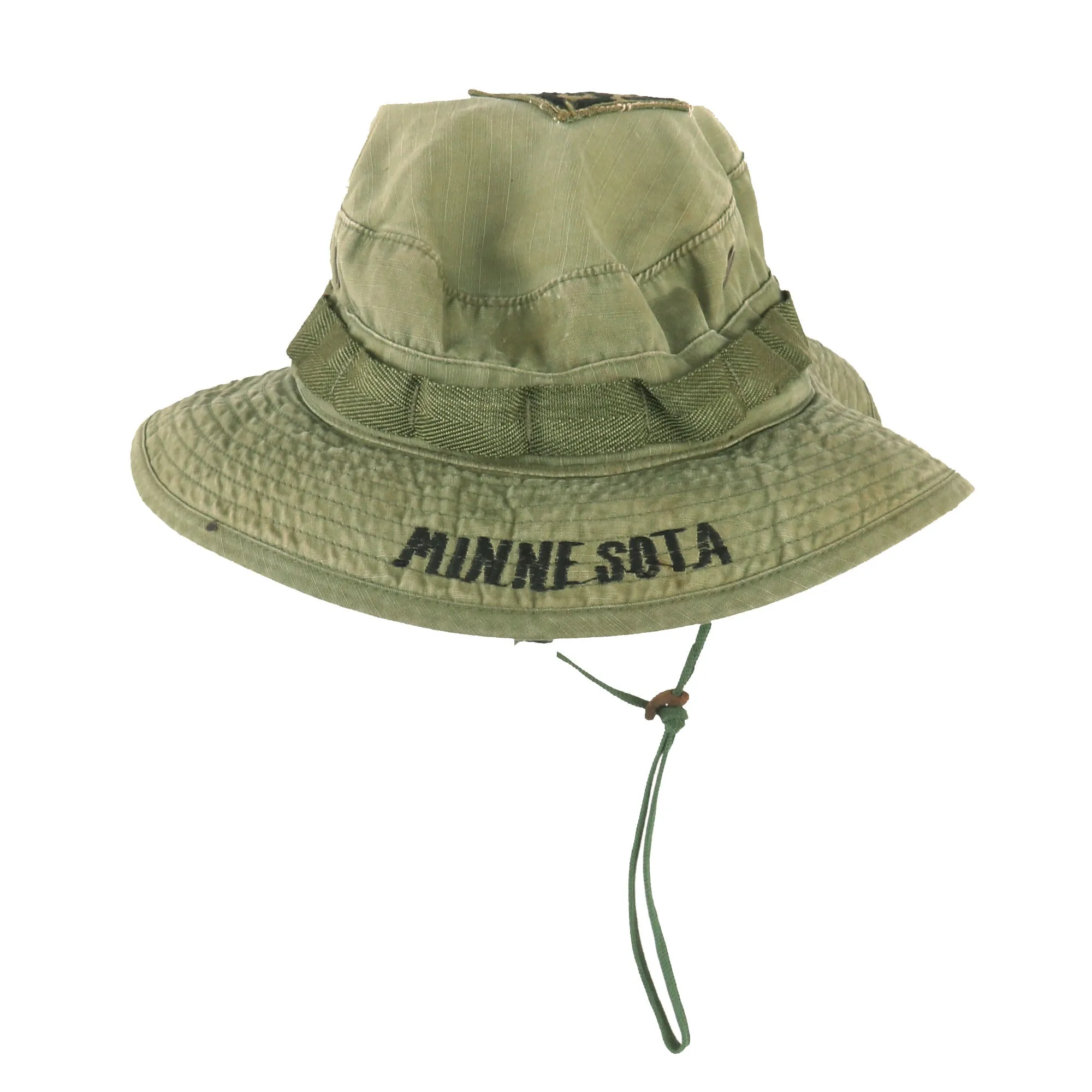Original U.S. Vietnam War Direct Embroider 20th Engineer Brigade Green Boonie Hat with Veteran Personalization