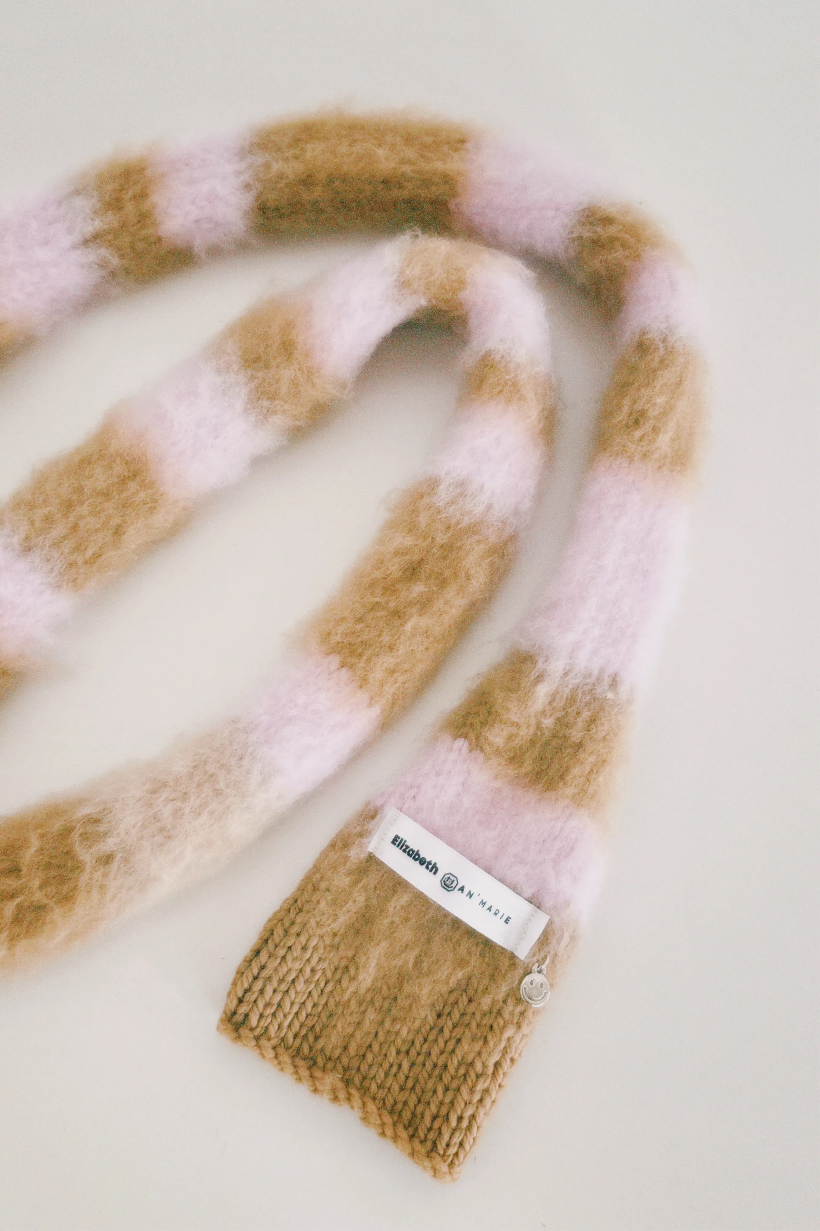 Pink and Brown Scarf