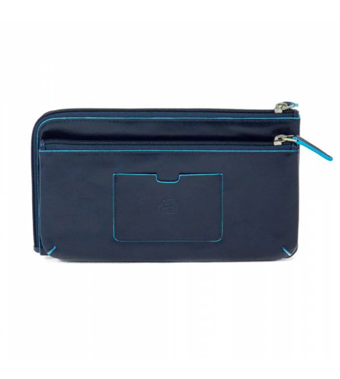 Piquadro Blue Square Unisex Night Blue Clutch