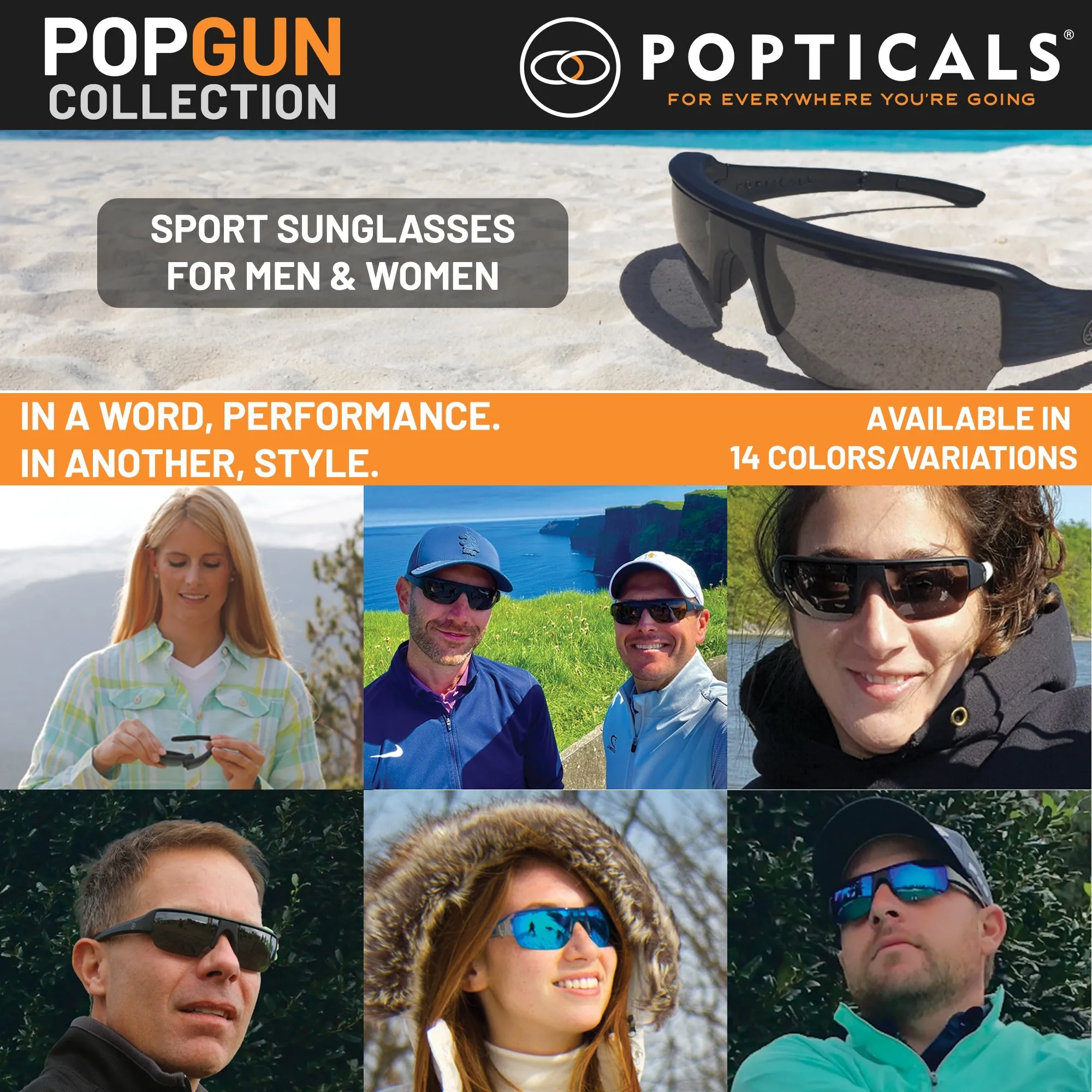 POPGUN | Polarized, Matte Black, Blue Mirror