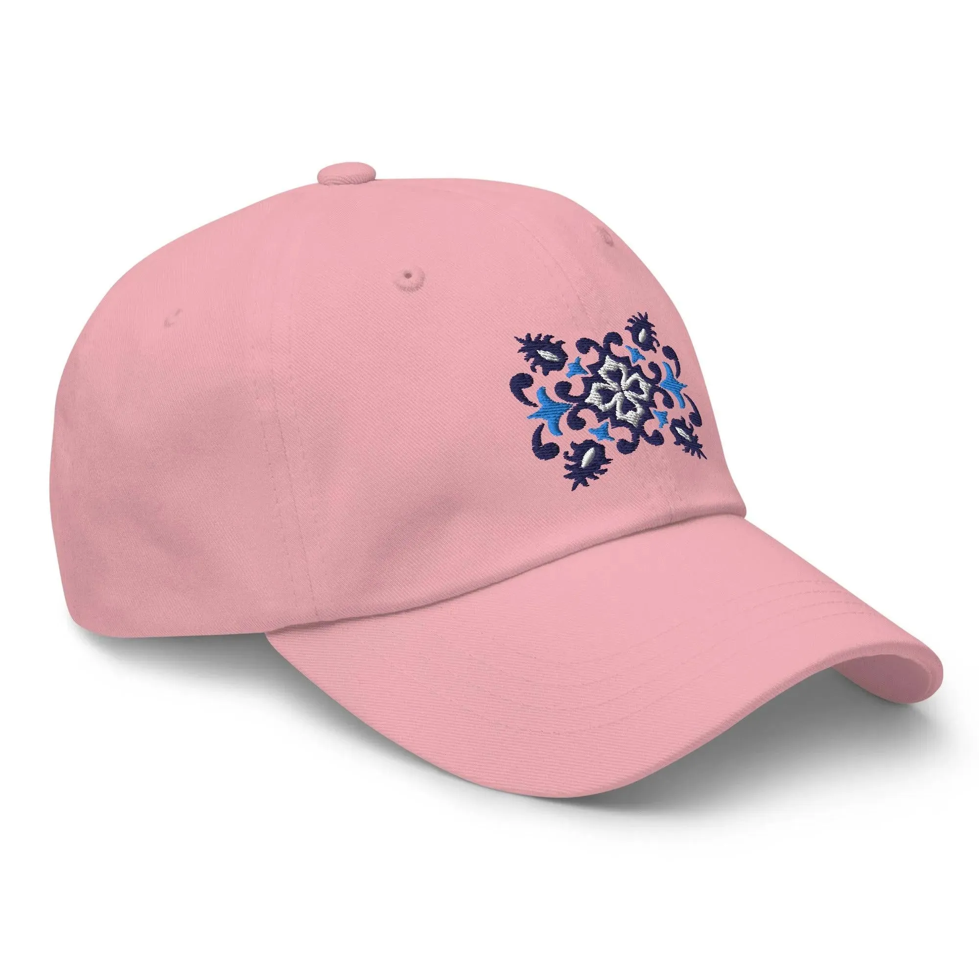 Portuguese Azulejo Tile Motif Embroidered Dad Hat