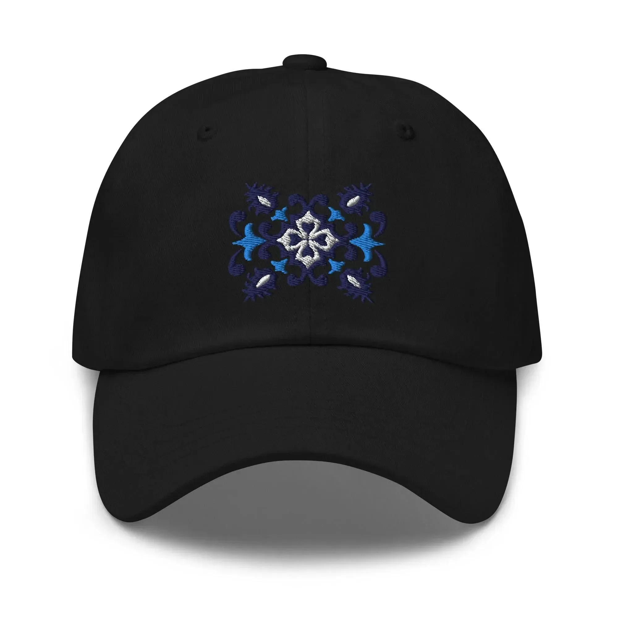 Portuguese Azulejo Tile Motif Embroidered Dad Hat