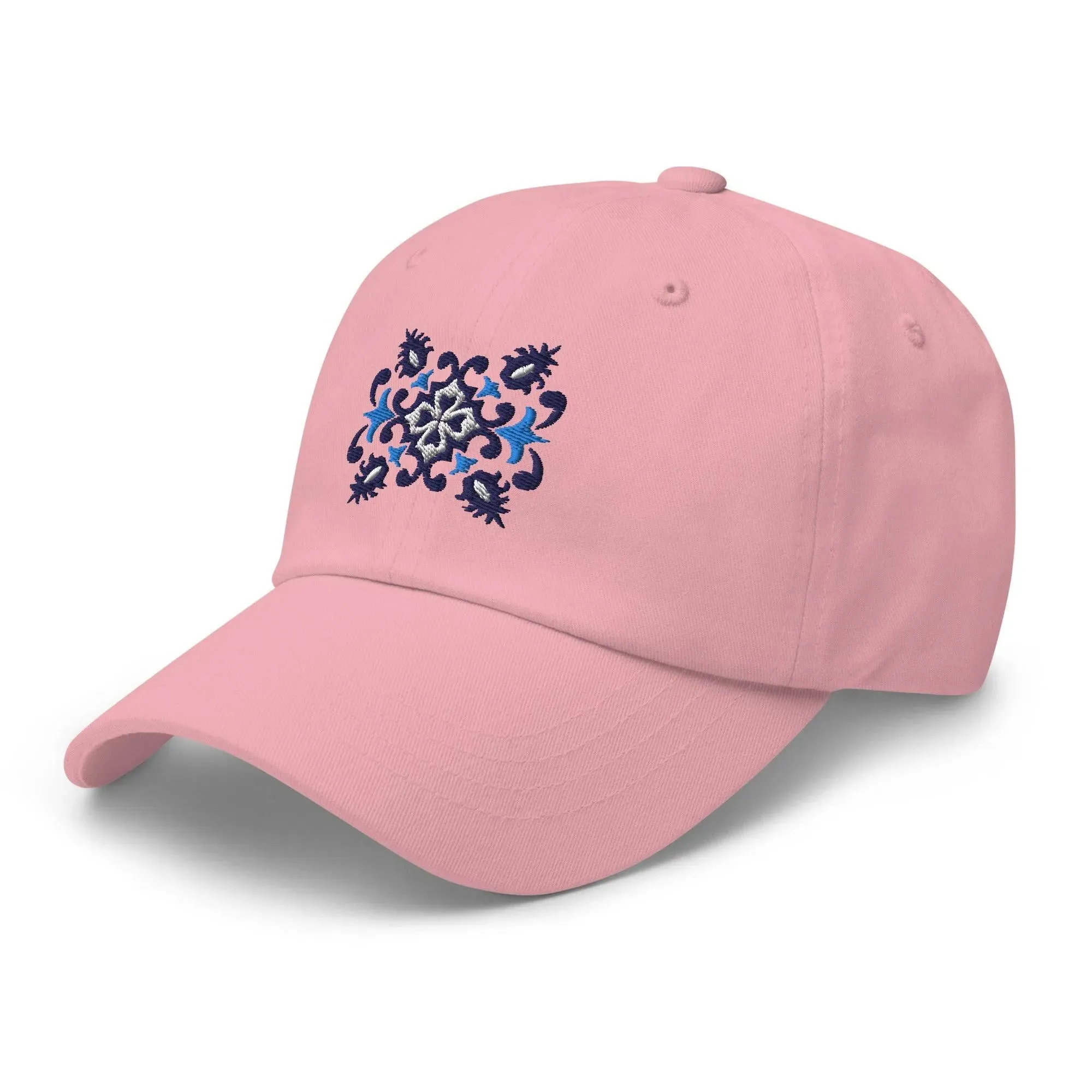 Portuguese Azulejo Tile Motif Embroidered Dad Hat