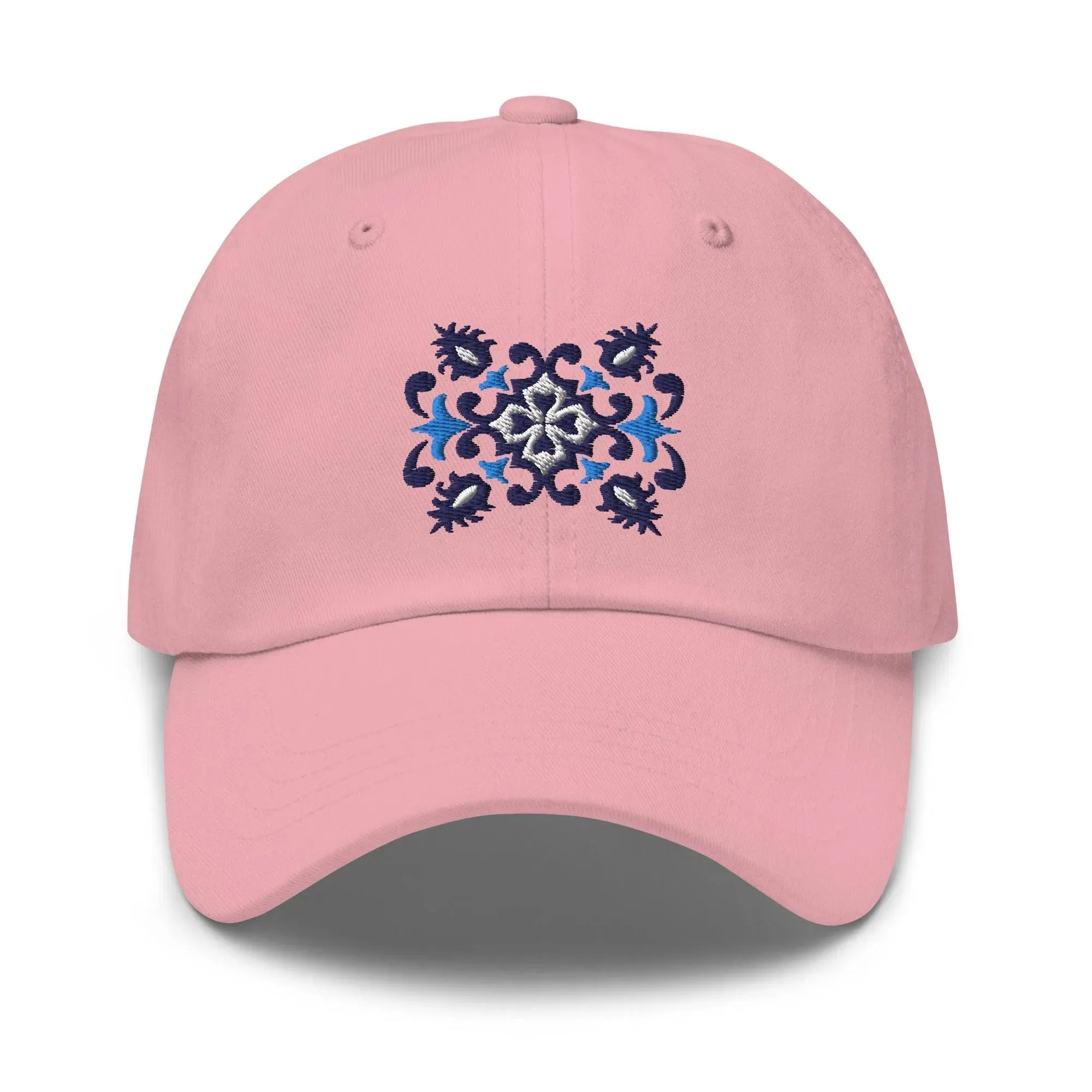 Portuguese Azulejo Tile Motif Embroidered Dad Hat