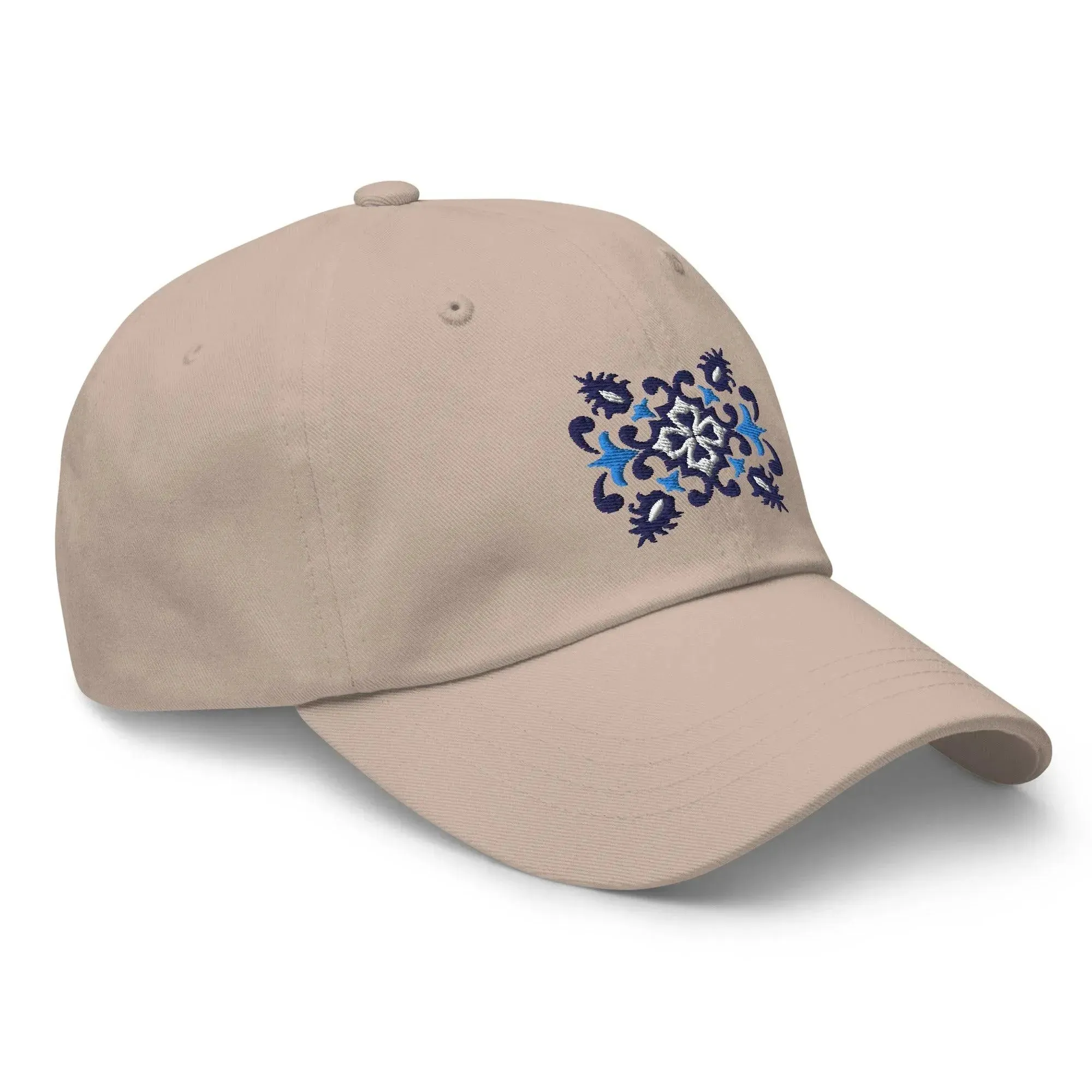 Portuguese Azulejo Tile Motif Embroidered Dad Hat