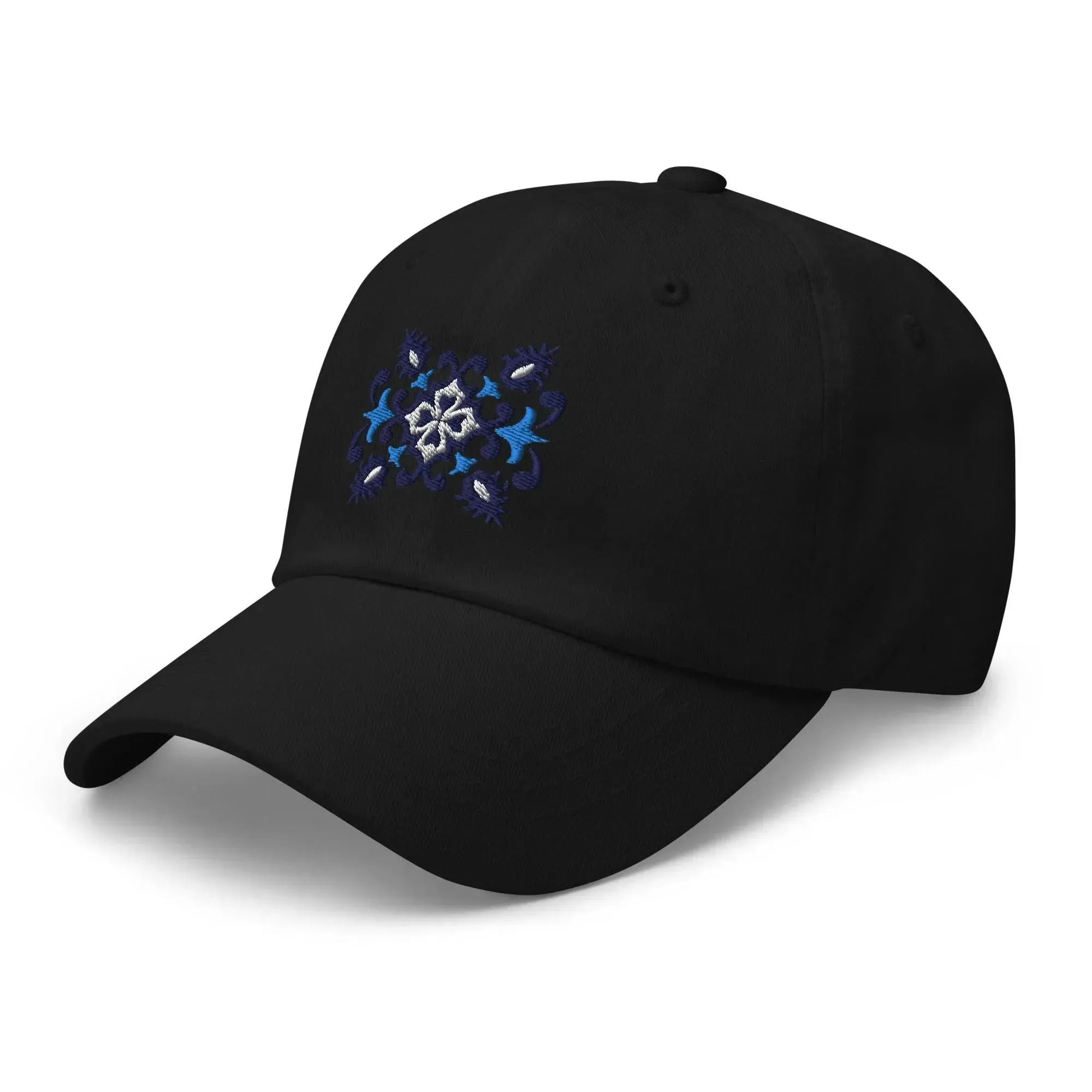 Portuguese Azulejo Tile Motif Embroidered Dad Hat