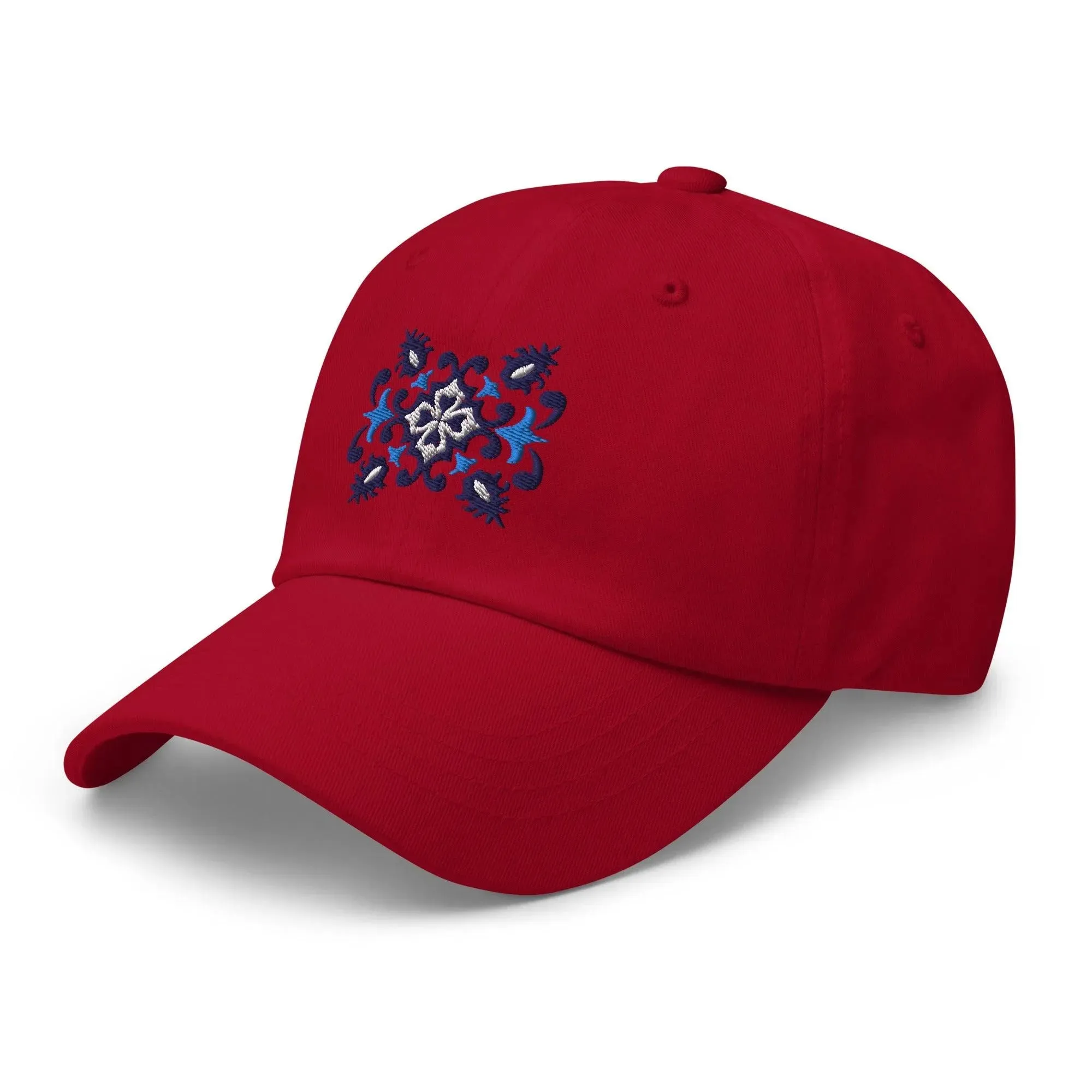Portuguese Azulejo Tile Motif Embroidered Dad Hat