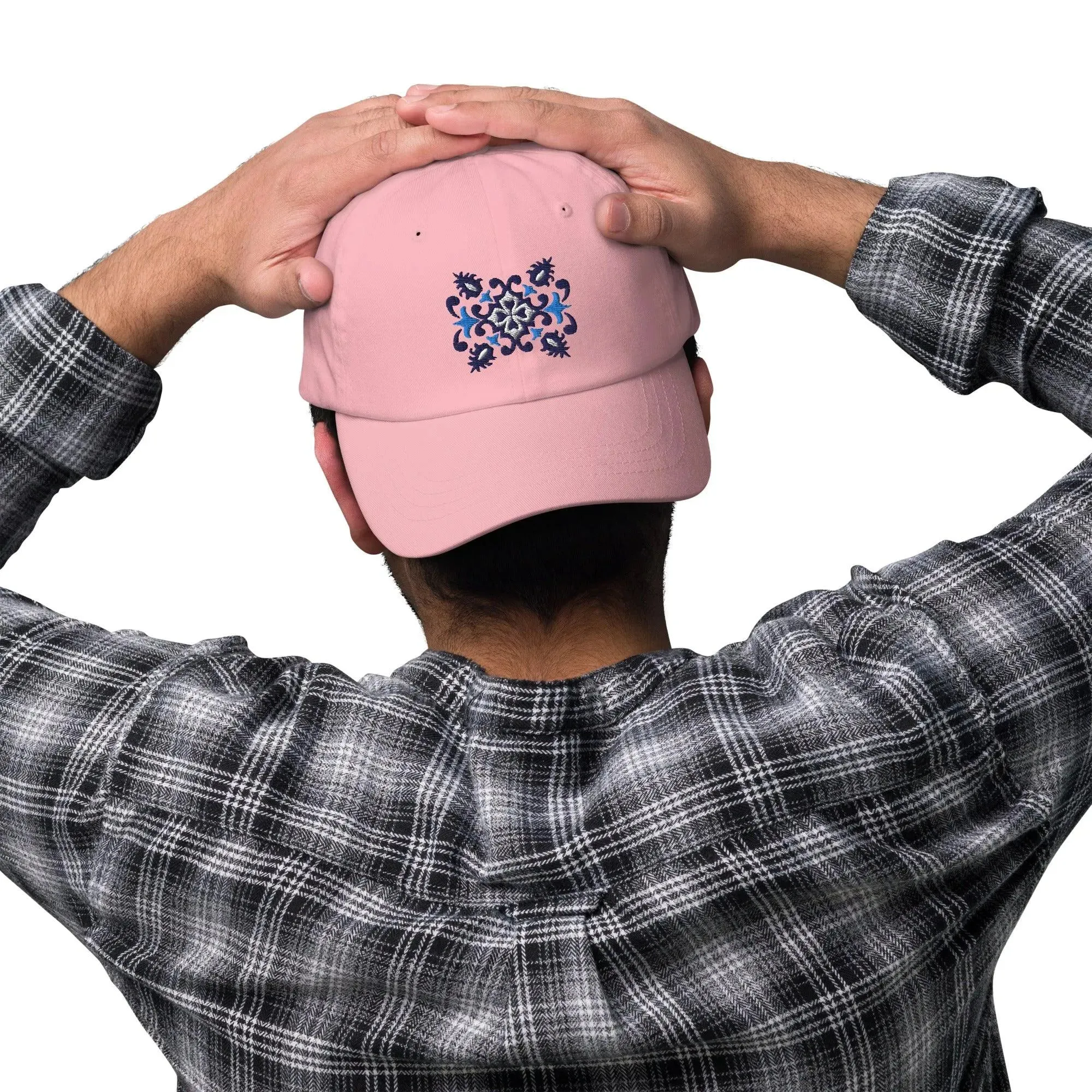 Portuguese Azulejo Tile Motif Embroidered Dad Hat