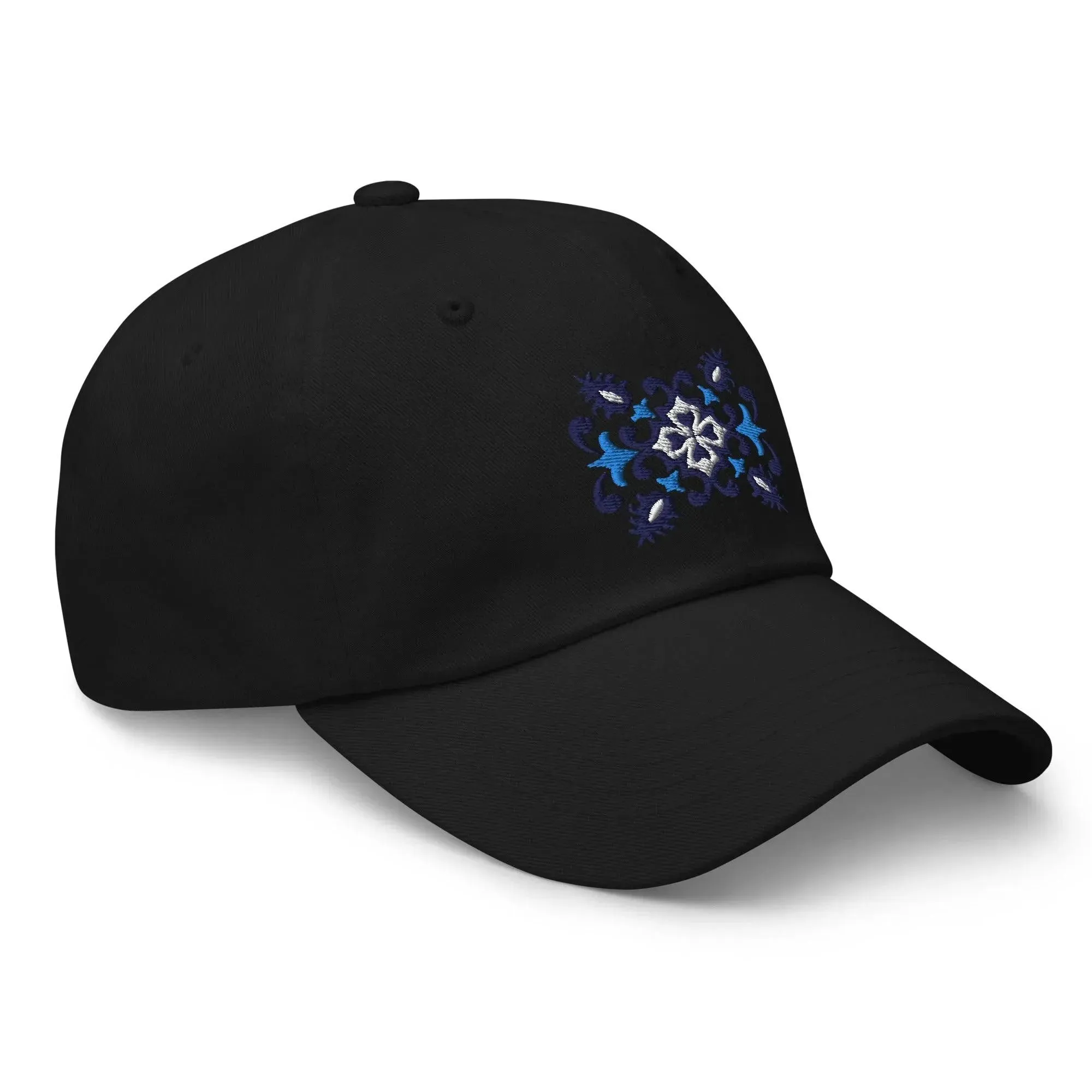 Portuguese Azulejo Tile Motif Embroidered Dad Hat