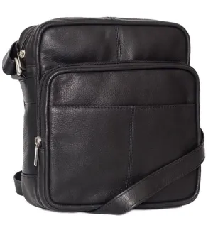 Prime Hide Ranger Black Leather Flight and Travel Bag