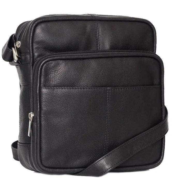 Prime Hide Ranger Black Leather Flight and Travel Bag