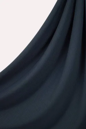 Ribbed Jersey Hijab - Midnight Blue