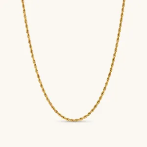 Rope Chain Necklace In Gold