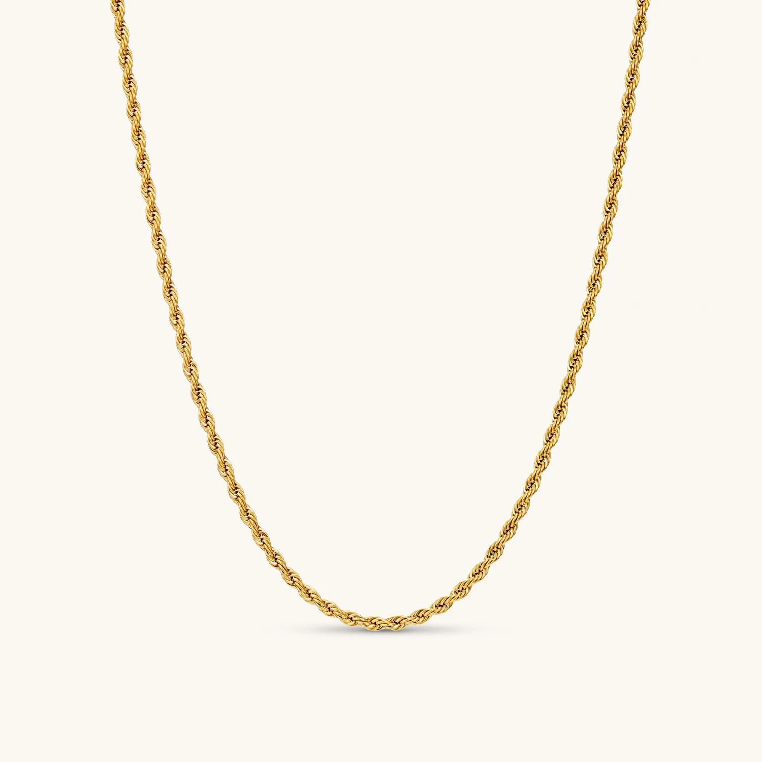 Rope Chain Necklace In Gold
