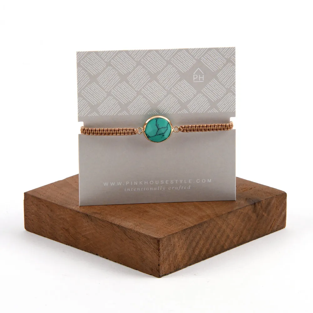 Round Focus Stone Pull Bracelet