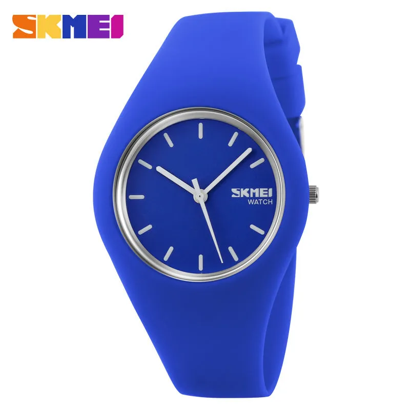 Silicone strap waterproof creative quartz watch W2390868