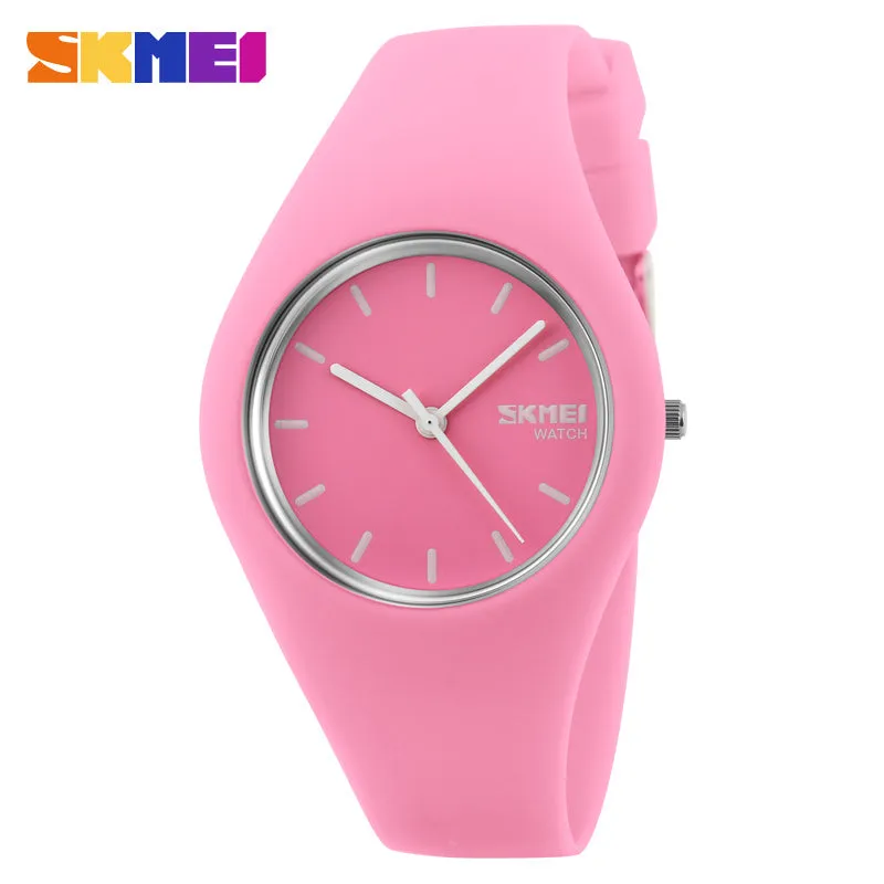 Silicone strap waterproof creative quartz watch W2390868