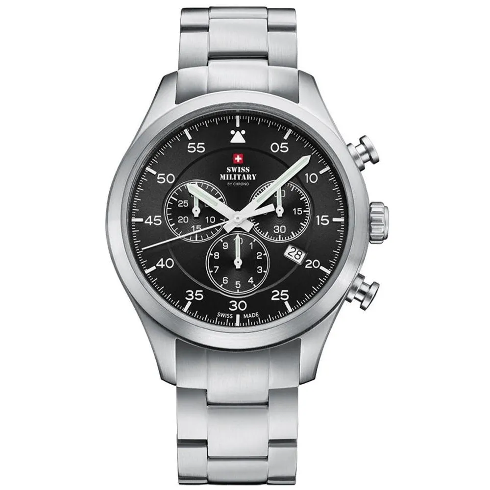 Swiss Military Steel Chrono Sports Men's Watch - SM34076.01