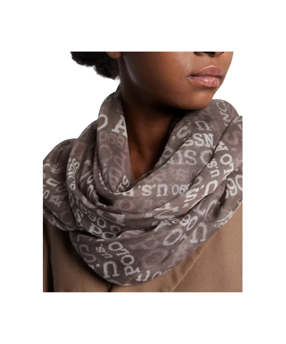 US POLO ASSN. WOMEN ROGERSVIL FOULARD 120X120 POLYESTER IN BURGUNDY