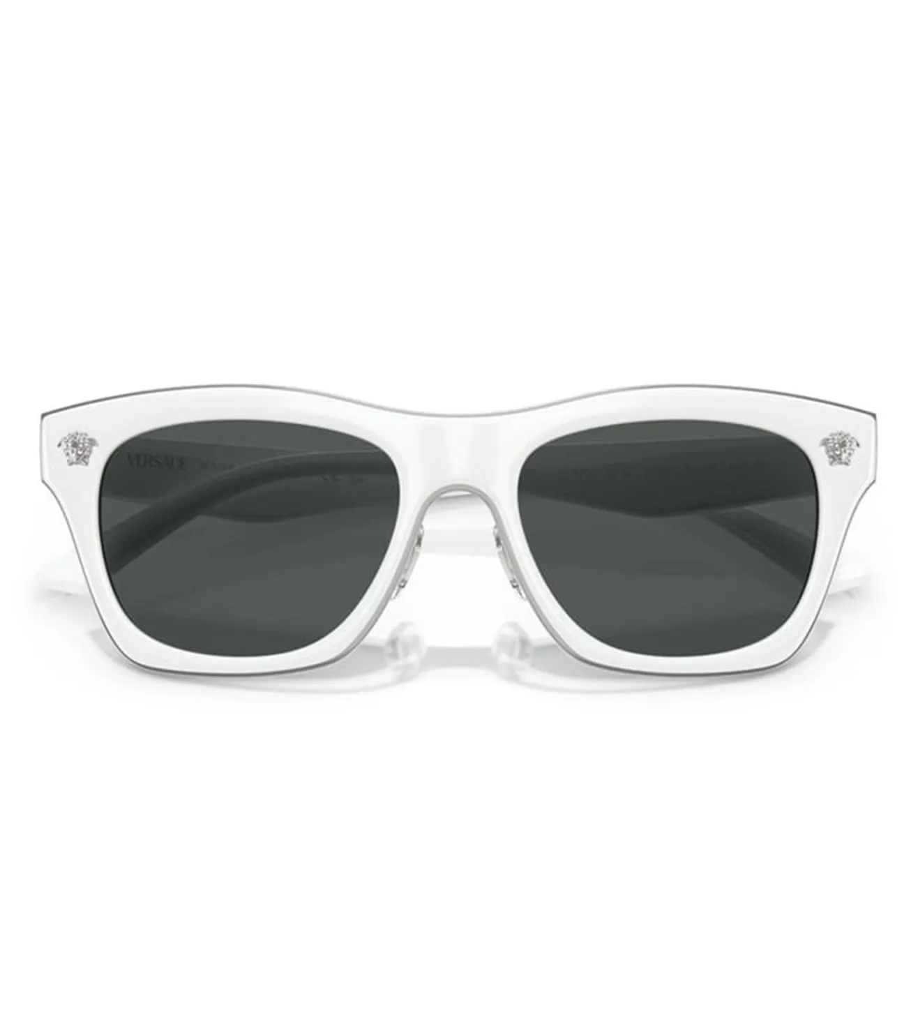 Versace Men's Grey Rectangular Sunglasses