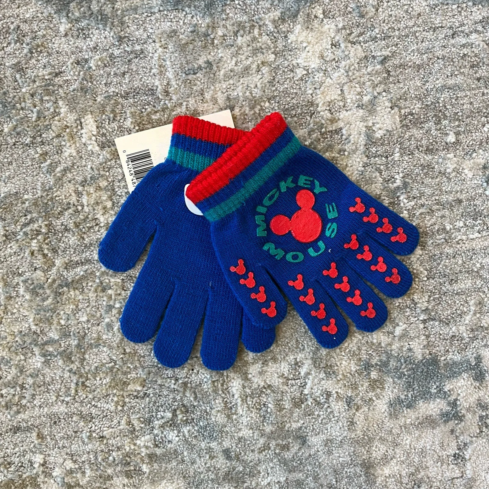 Vintage Mickey for Kids Blue Gloves NWT