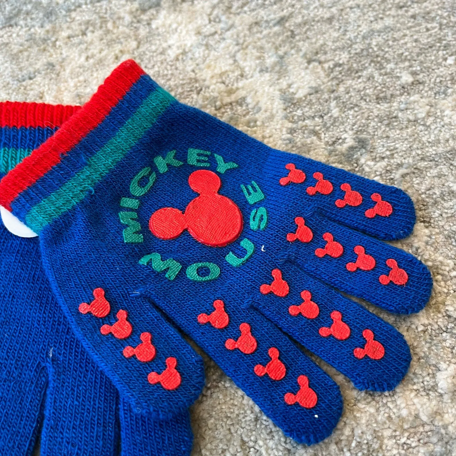 Vintage Mickey for Kids Blue Gloves NWT