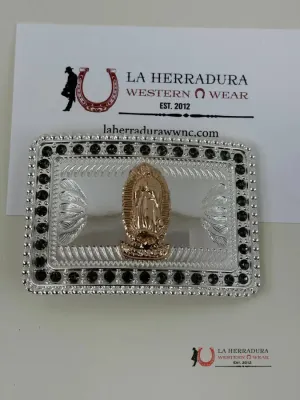 VIRGEN ROSE GOLD DETAIL SQUARE BUCKLE