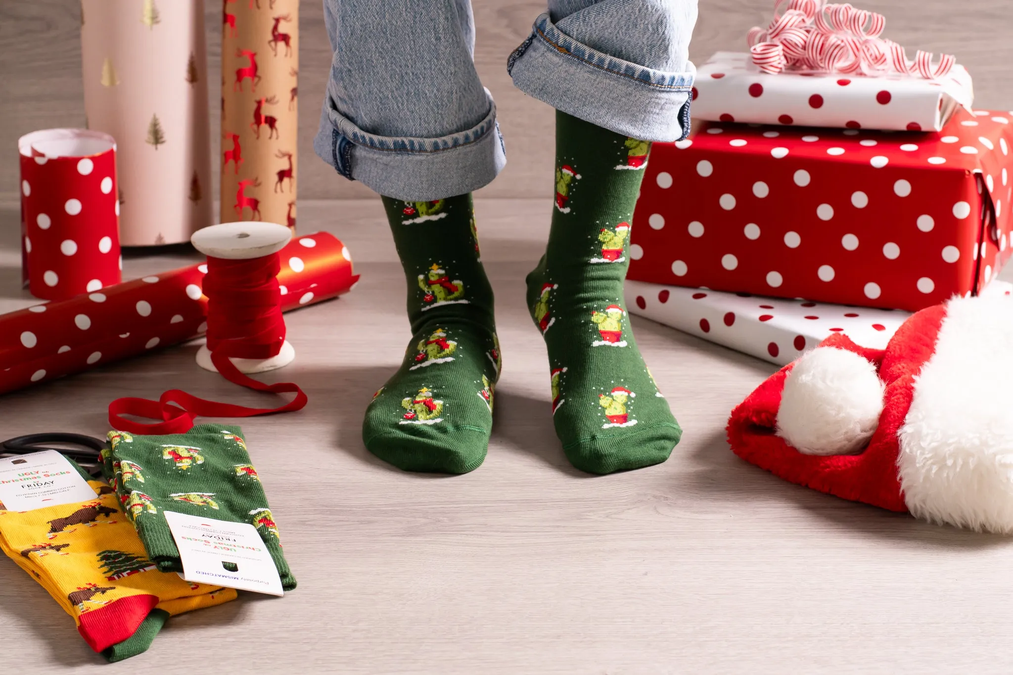 Women's Ugly Christmas Cactus Socks